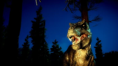 sabers better Jurassic park trex model and skin changed