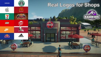 Real Logos for Jurassic World Evolution 2 Shops A Replacement Mod by RADRR1985