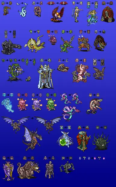 SNES Overworld Consistency Enemy Sprites Redux