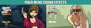 GTA 3 and San Andreas Definitive Edition Fixed Menu sounds