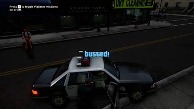 GTA 3: No Overlay Busted Screen