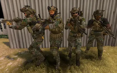 Alpha team in standard M81 uniforms