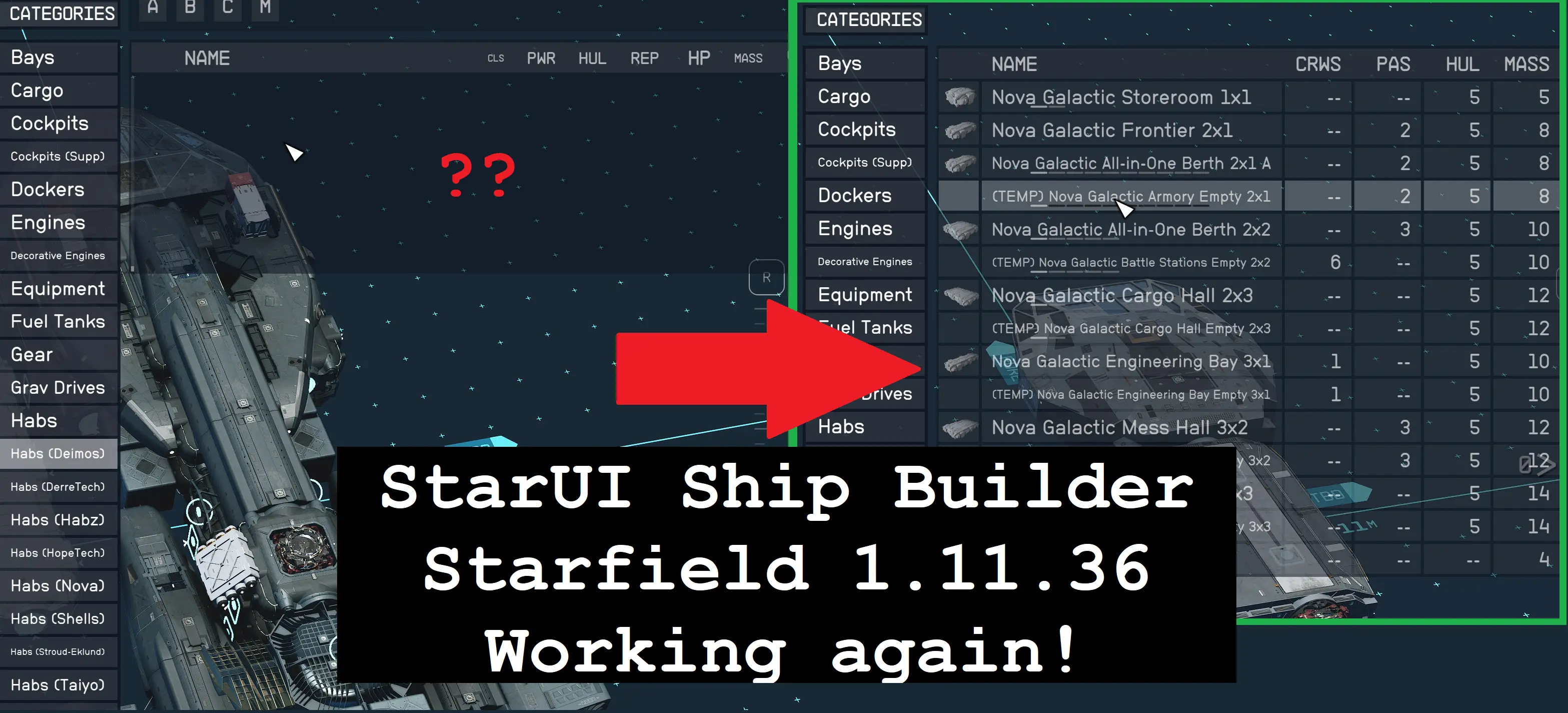 Hide Empty Ship Habs (and StarUI Ship Builder Workaround) at Starfield ...