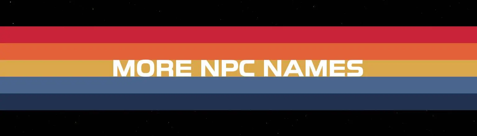 More NPC Names (for Modular People System) at Starfield Nexus - Mods ...