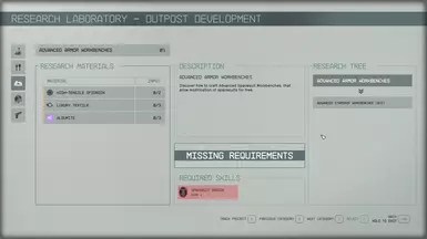 Advanced Armor Workbenches Research
