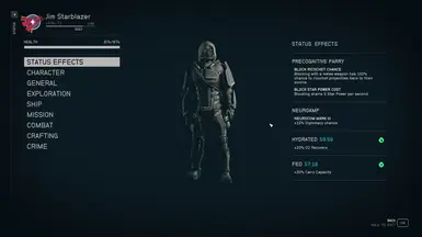 Effects in Status list