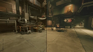 Left: NaturaLUTs   Right: Base Game