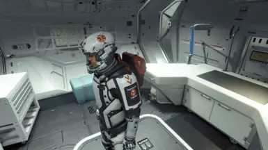 UCSec basic suit with patch and helmet detail