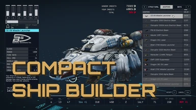 Compact Ship Builder UI