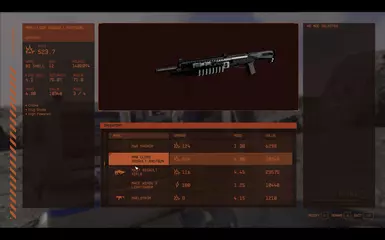 Still displayable at weapon workbench