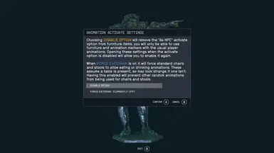 Animation Activate Settings item in misc