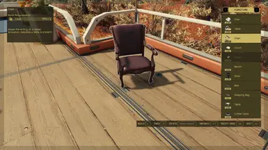 Optional plugin adds two lists to the furniture tab, note the icon and description for the animation used.