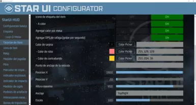 StarUI Configurator - Spanish