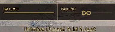 Infinite Outpost Build Budget - (No Build Limit)