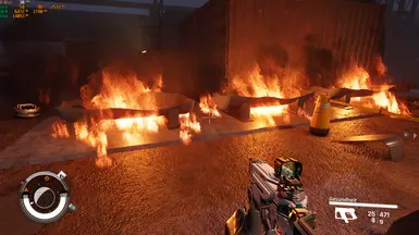 Smaller fire from a gas tank (vanilla)