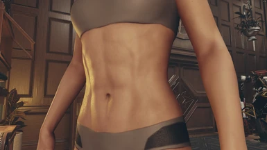 XS Sporty Sexy Map - Athletic fitness muscle texture - body normal map 4K