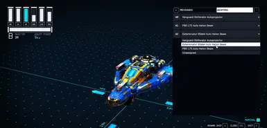 Starfield - Dex Hamilton - Updated Ship - Weapons