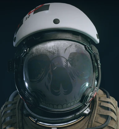 Ground Crew Spacesuit Helmet Skull Visor