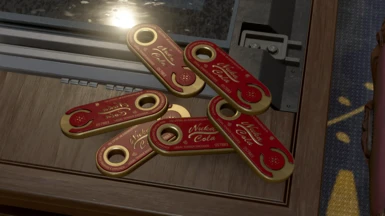 Nuka-Cola - GOLD B (logo in the middle curved outward) 