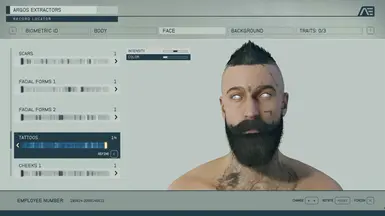 Texture example on males