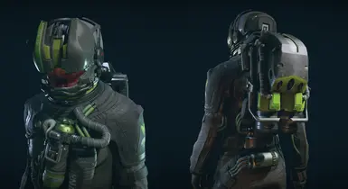 Green SY-920 Spacesuit, Helmet &amp; Pack