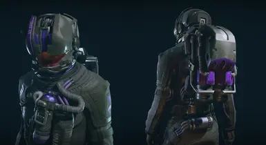 Purple SY-920 Spacesuit, Helmet &amp; Pack