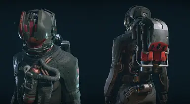 Red SY-920 Spacesuit, Helmet &amp; Pack
