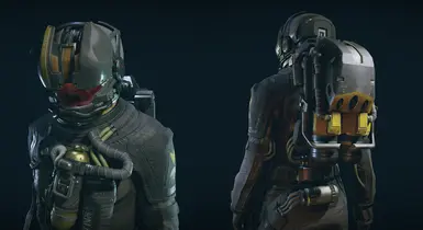 Yellow SY-920 Spacesuit, Helmet &amp; Pack