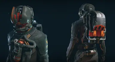 Orange SY-920 Spacesuit, Helmet &amp; Pack