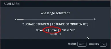 sleep wait with Target time display