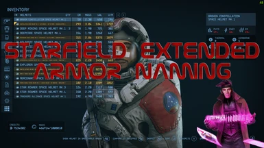 Starfield Extended - Armor Naming (VIS-G for Starfield)