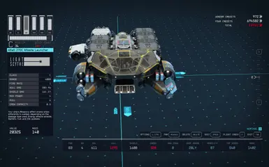 Missiles are heavy. You should design your ship around it.