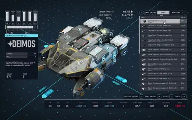 Storage Room and Cargo Hall gives Cargo spaces. The bigger, the more efficent!