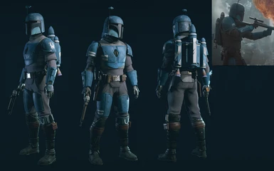 A more true take on the Mandalorian TV series DeathWatch armour style/colours.