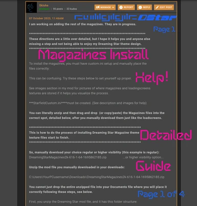 Magazines Install Guide: 4 detailed pages