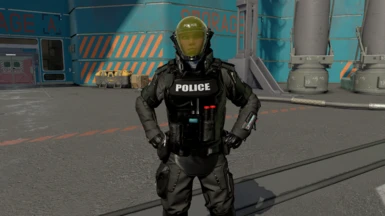 Black police original visor