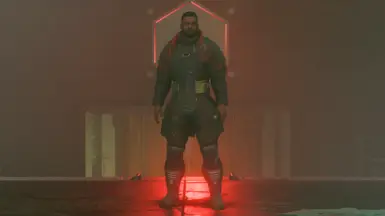 Red Pirate Captain, muscular