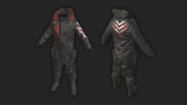 Black Striker Gang Outfit - Red Collar