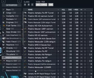 Ballistic Weapons
