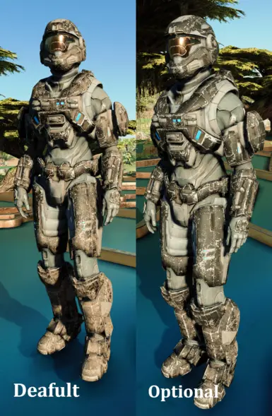 Default Black texture example Left VS Optional Black Texture example Right