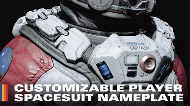 Customizable Player Spacesuit Nameplate
