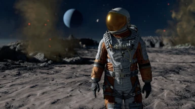 Orange Explorer Space Suit