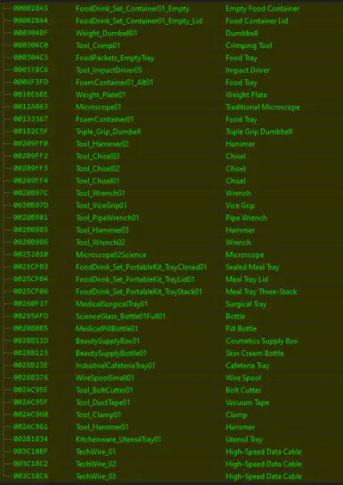 v1.1 changed items