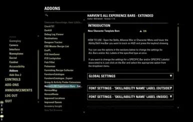 Settings Menu - Introduction
