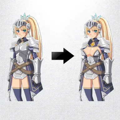 Closer comparison between the beltless and busty versions