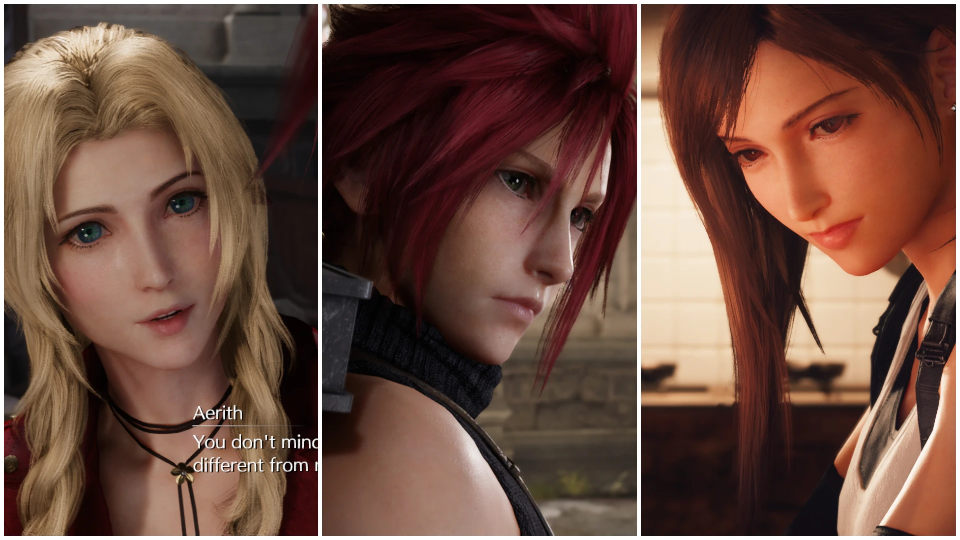 Eye Colors for Cloud Aerith and Tifa at Final Fantasy VII Remake Nexus ...