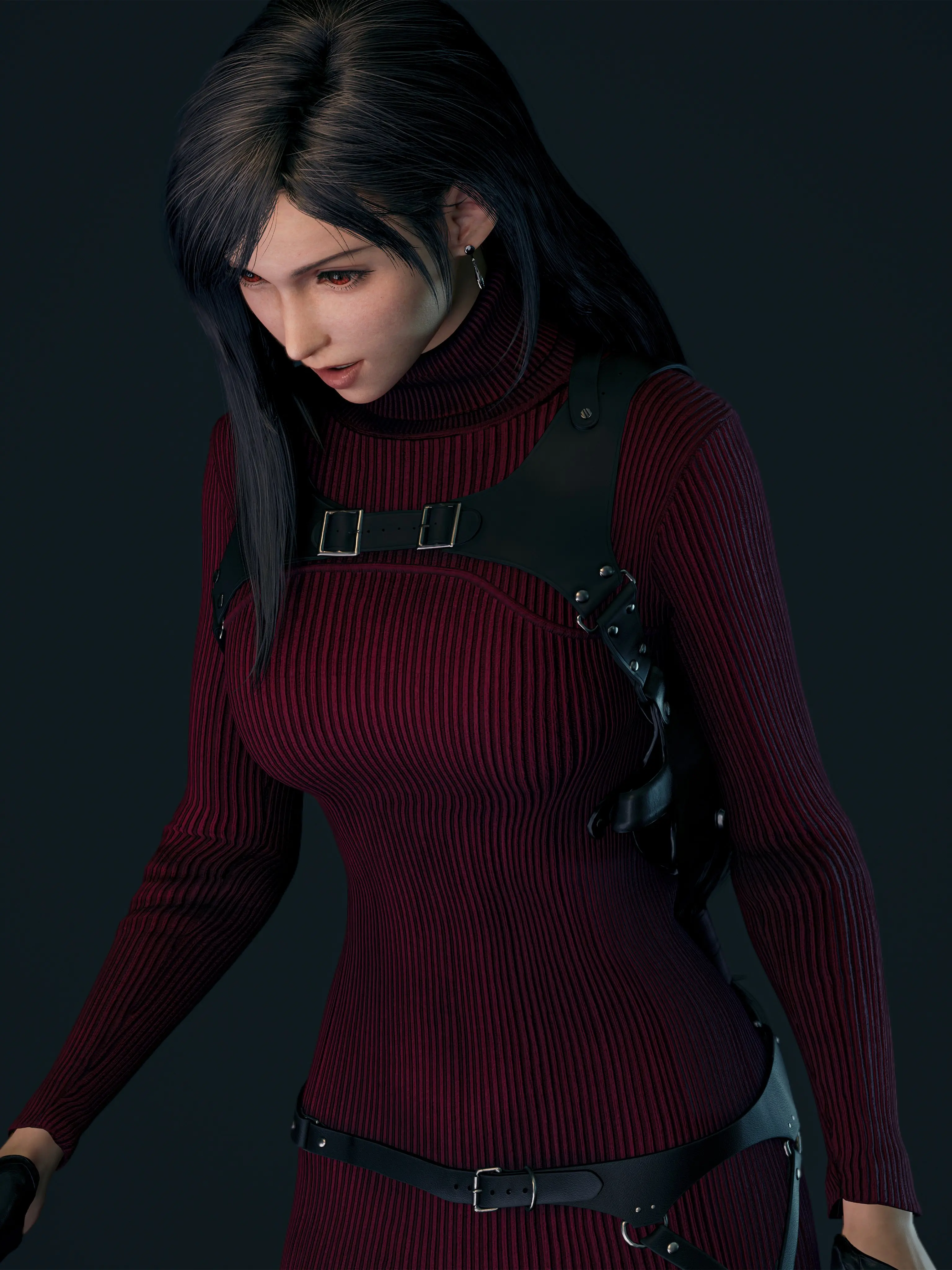 RE4 Remake Ada Wong outfit for Tifa at Final Fantasy VII Remake