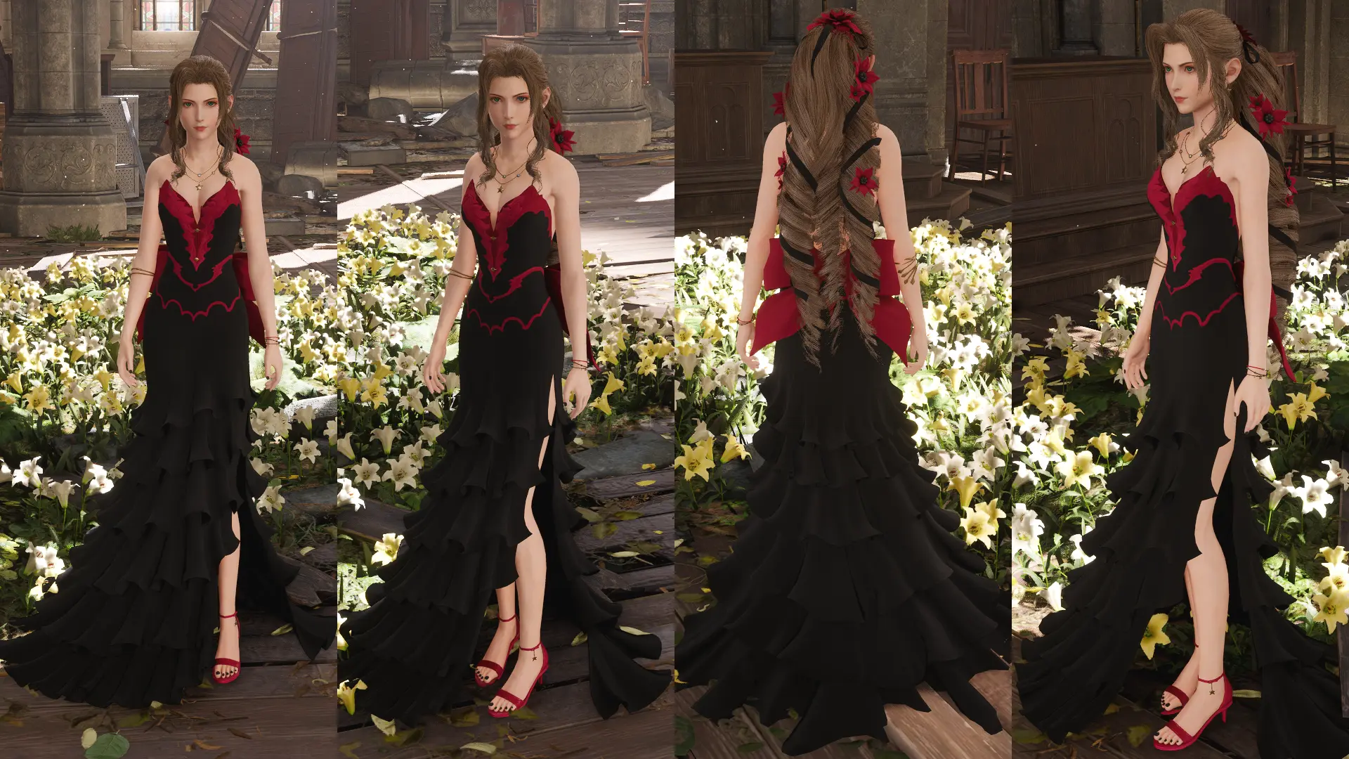 Aerith Sexy Dress Black At Final Fantasy Vii Remake Nexus Mods And Community