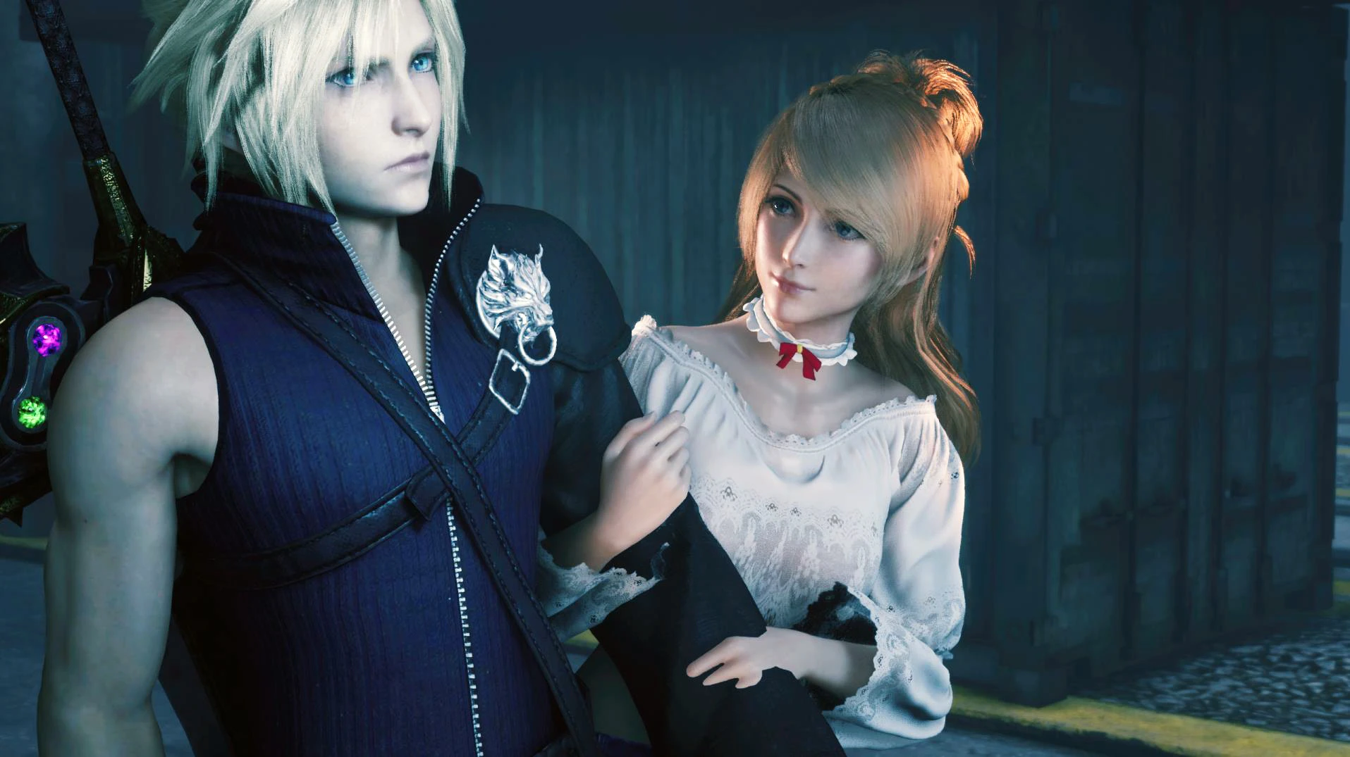 Aerith Romantic Denim Outfit at Final Fantasy VII Remake Nexus - Mods ...