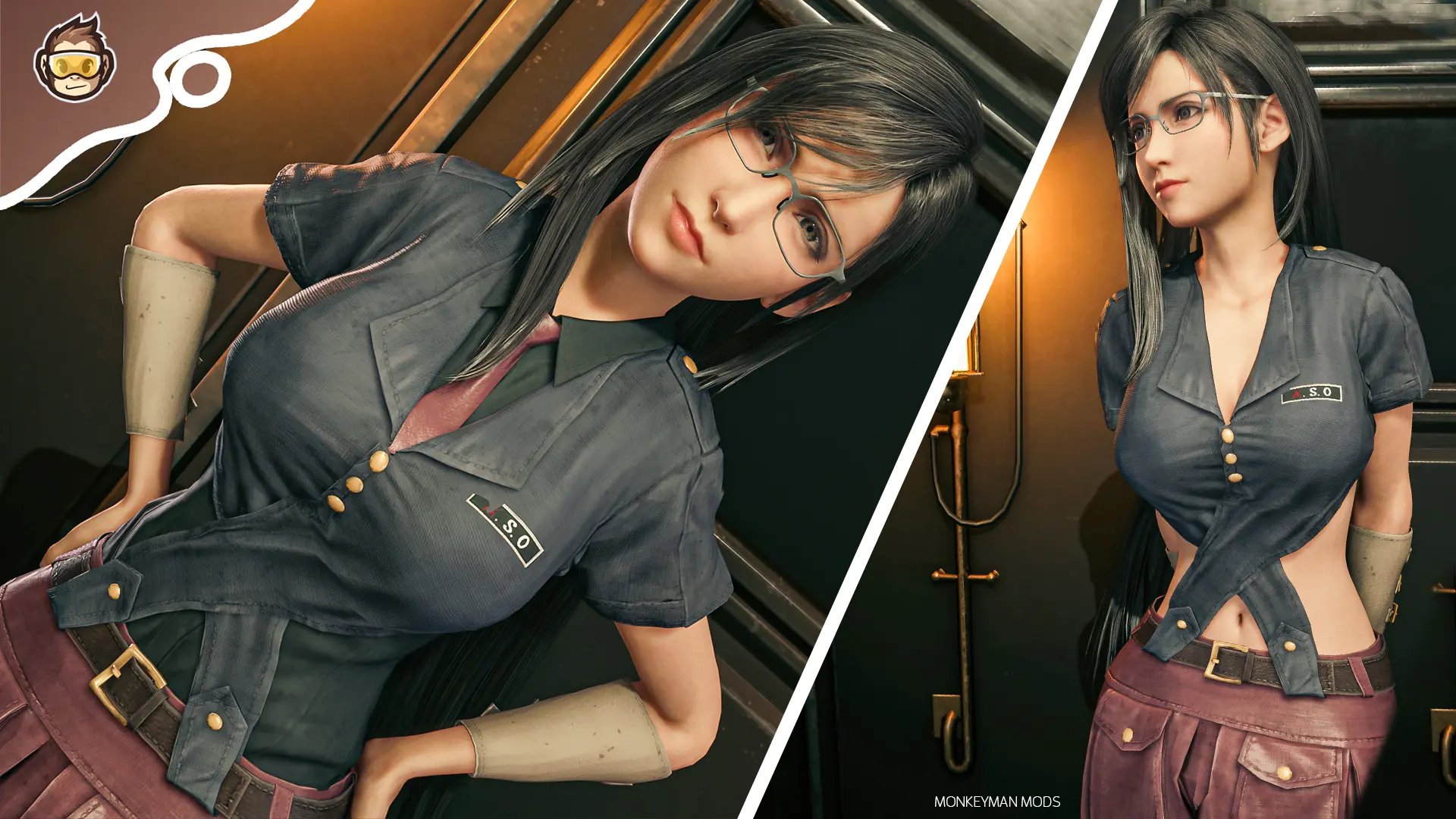 DFFNT mod update for FFVII Remake Tifa outfit by monkeygigabuster